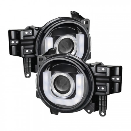 Ксеноновые фары, Spyder Auto, для Toyota FJ Cruiser, 3D DRL LED - Black